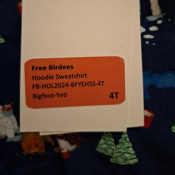 Free Birdees Holiday Big Foot And Yeti Hoodie Nwt. - Picture 7 of 7